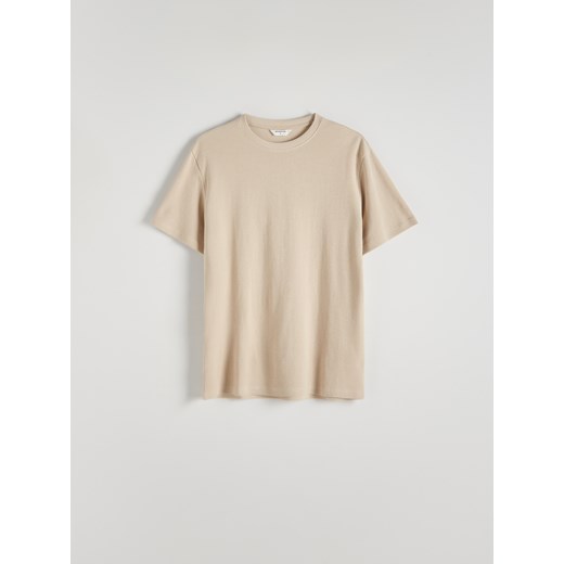 Reserved - T-shirt comfort fit - beżowy ze sklepu Reserved w kategorii T-shirty męskie - zdjęcie 173412209