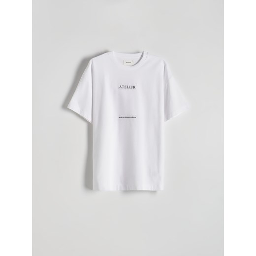 Reserved - T-shirt relaxed fit - biały ze sklepu Reserved w kategorii T-shirty męskie - zdjęcie 173412448