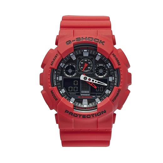 Zegarek G-Shock GA-100B-4AER Czerwony one size eobuwie.pl