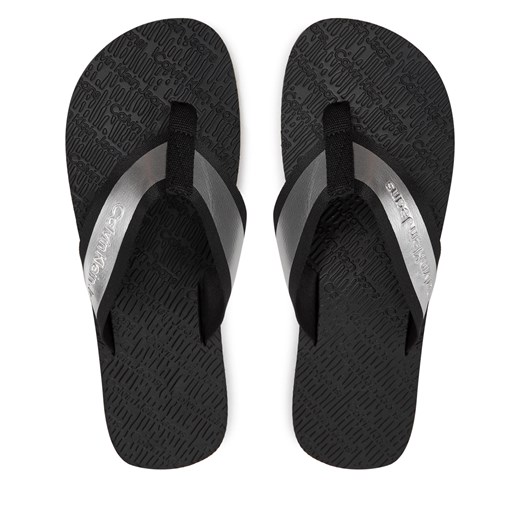 Japonki Calvin Klein Jeans Beach Sandal In Met YM0YM00950 Czarny ze sklepu eobuwie.pl w kategorii Klapki męskie - zdjęcie 173412857