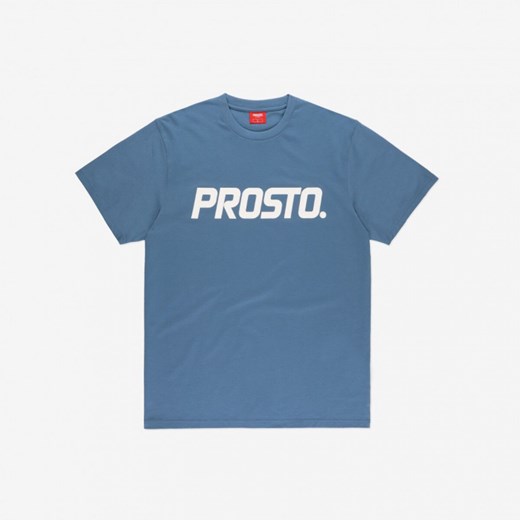 Męski t-shirt z nadrukiem Prosto Biglog - niebieski ze sklepu Sportstylestory.com w kategorii T-shirty męskie - zdjęcie 173419438