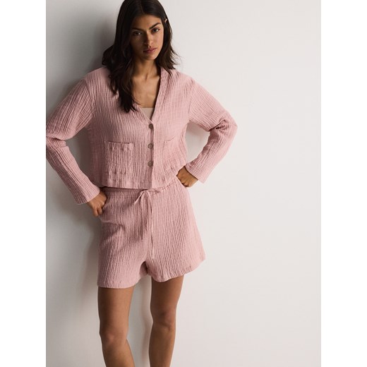 Reserved - Muślinowa koszula - koralowy Reserved L Reserved