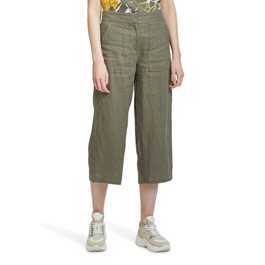 Betty Barclay Lniane spodnie w kolorze khaki ze sklepu Limango Polska w kategorii Spodnie damskie - zdjęcie 173425557