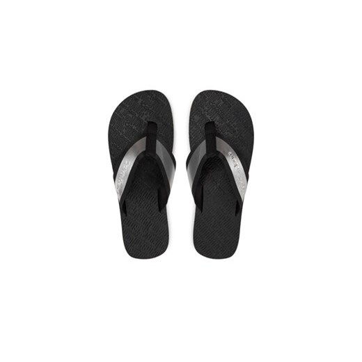 Calvin Klein Jeans Japonki Beach Sandal In Met YM0YM00950 Czarny ze sklepu MODIVO w kategorii Klapki męskie - zdjęcie 173425977