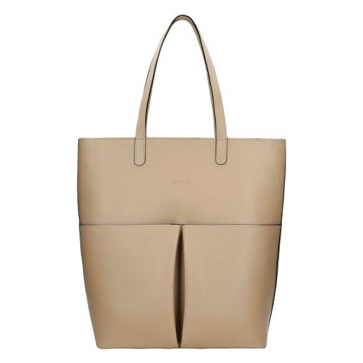 Wojas Duża Beżowa Shopperka Ze Skóry Licowej ze sklepu Wojas w kategorii Torby Shopper bag - zdjęcie 173426545