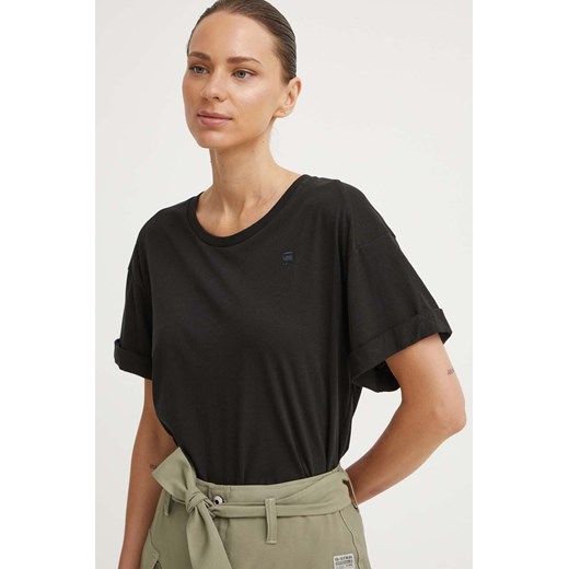 G-Star Raw t-shirt bawełniany damski kolor czarny ze sklepu ANSWEAR.com w kategorii Bluzki damskie - zdjęcie 173428355