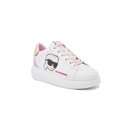 Karl Lagerfeld Skórzane sneakersy KAPRI KC GLIMMER LO LACE ze sklepu Gomez Fashion Store w kategorii Buty sportowe damskie - zdjęcie 173430549