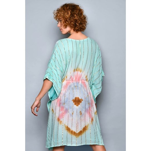 H.H.G. Sukienka w kolorze miętowo-jasnobrązowo-jasnoróżowym S okazja Limango Polska
