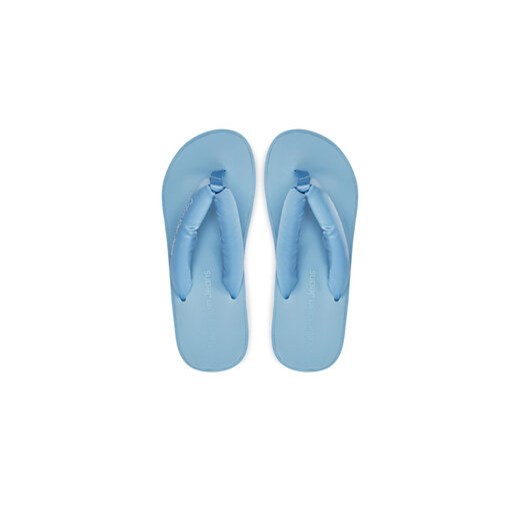 Calvin Klein Jeans Japonki Beach Wedge Sandal Padded Ny YW0YW01397 Niebieski ze sklepu MODIVO w kategorii Klapki damskie - zdjęcie 173431659
