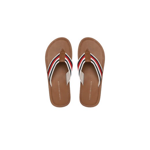 Tommy Hilfiger Japonki Leather Beach Sandal FM0FM04548 Kolorowy ze sklepu MODIVO w kategorii Klapki męskie - zdjęcie 173432485