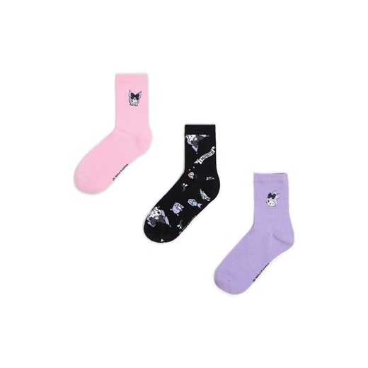 Cropp - 3 pack skarpet z serii Hello Kitty and Friends - wielobarwny ze sklepu Cropp w kategorii Skarpetki damskie - zdjęcie 173433105