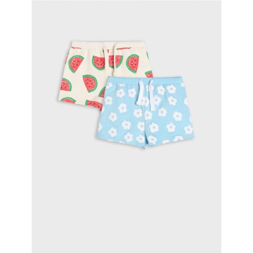 Sinsay - Szorty 2 pack - kremowy ze sklepu Sinsay w kategorii Odzież dla niemowląt - zdjęcie 173434918