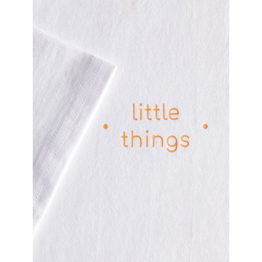 Bluzka damska Reserved casualowa z bawełny z napisami z krótkim rękawem 