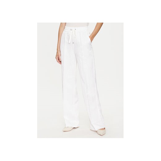 Boss Spodnie materiałowe Tabuta 50515737 Biały Relaxed Fit ze sklepu MODIVO w kategorii Spodnie damskie - zdjęcie 173438006