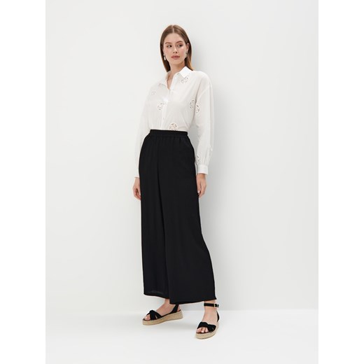 Mohito - Szerokie spodnie - czarny ze sklepu Mohito w kategorii Spodnie damskie - zdjęcie 173438417
