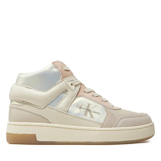 Sneakersy Calvin Klein Jeans Basket Cupsole High Mix Ml Mtr YW0YW01489 Biały 39 eobuwie.pl