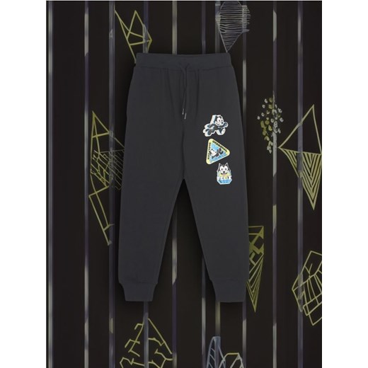 Sinsay - Spodnie dresowe jogger Kot Feliks - czarny ze sklepu Sinsay w kategorii Spodnie chłopięce - zdjęcie 173443529