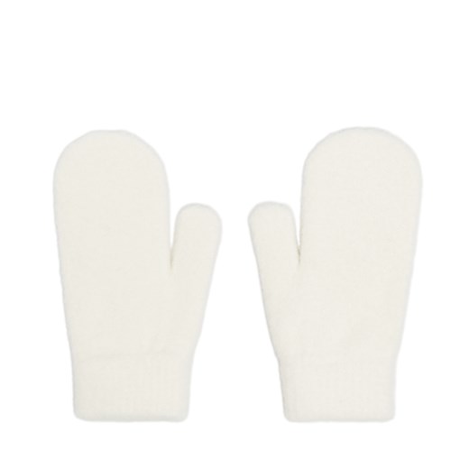 Cropp - Kremowe rękawiczki jednopalczaste - kremowy Cropp Uniwersalny wyprzedaż Cropp