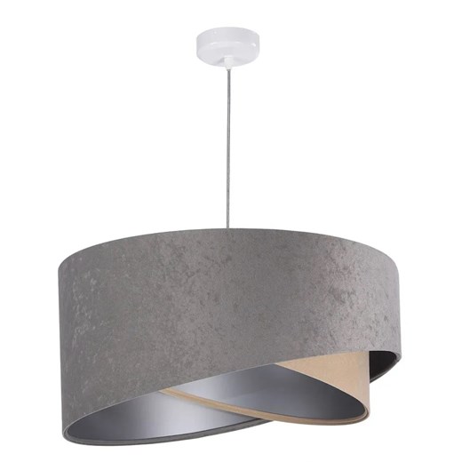 Szaro-srebrna lampa wisząca z abażurem - EX987-Felso Lumes One Size Edinos.pl