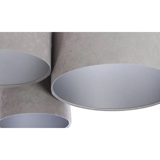 Szaro-srebrna potrójna plafoniada - EXX39-Olena Lumes One Size Edinos.pl