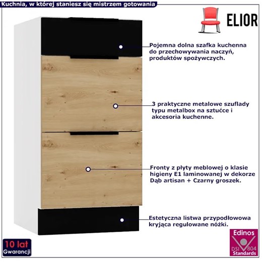 Szafka kuchenna z szufladami - Orion 22X Elior One Size Edinos.pl
