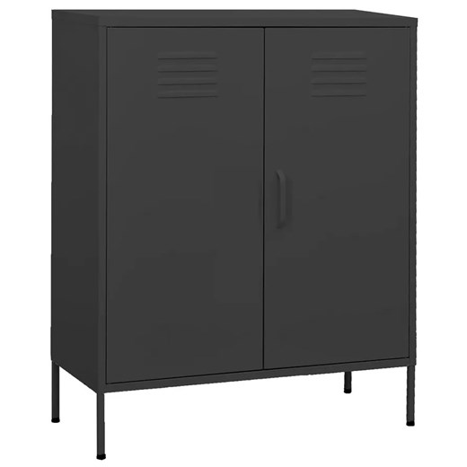 Metalowa dwudrzwiowa szafka wielofunkcyjna antracyt N0-K39 - id: 29473 - marki Elior - 173446828 Metalowa dwudrzwiowa szafka wielofunkcyjna antracyt N0-K39 ze sklepu Edinos.pl w kategorii Szafy - zdjęcie 173446828