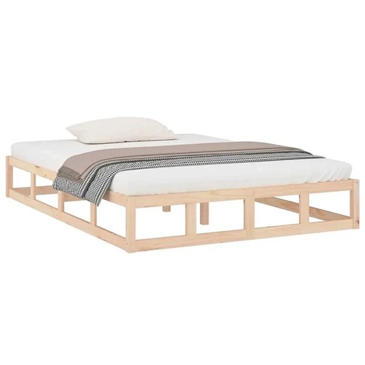 Dwuosobowe łóżko z naturalnej sosny 160x200 - Rixo 6X ze sklepu Edinos.pl w kategorii Łóżka i materace - zdjęcie 173447157