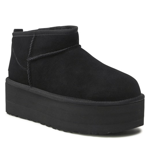 Śniegowce Ugg W Classic Ultra Mini Platform 1135092 Czarny ze sklepu eobuwie.pl w kategorii Śniegowce damskie - zdjęcie 173449459