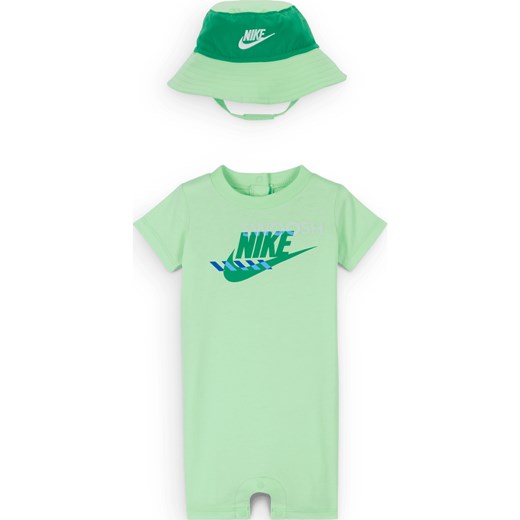 Zestaw rampers i kapelusz dla niemowląt Nike Sportswear PE (0–9 M) - Zieleń Nike 9-12M Nike poland