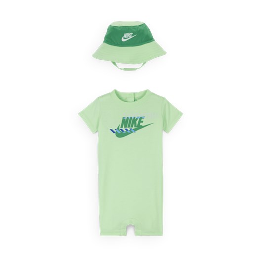 Zestaw rampers i kapelusz dla niemowląt Nike Sportswear PE (0–9 M) - Zieleń Nike 6-9M Nike poland