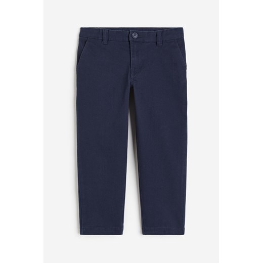 H & M - Spodnie chinos z diagonalu Relaxed Fit - Niebieski ze sklepu H&M w kategorii Spodnie chłopięce - zdjęcie 173453015