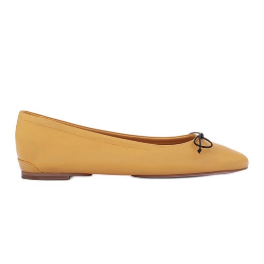 Marco Shoes Baletki Passo żółte ze sklepu ButyModne.pl w kategorii Balerinki - zdjęcie 173453065