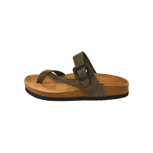 Moosefield Skórzane japonki w kolorze khaki Moosefield 40 wyprzedaż Limango Polska