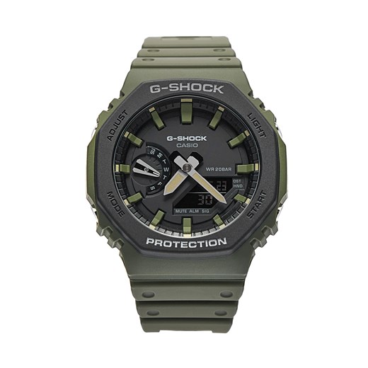 Zegarek G-Shock GA-2110SU-3AER Zielony ze sklepu eobuwie.pl w kategorii Zegarki - zdjęcie 173456269