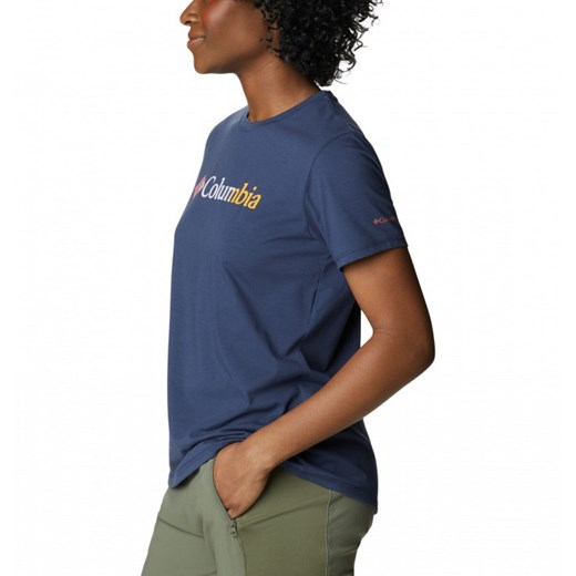 Damski t-shirt treningowy z nadrukiem COLUMBIA Sun TrekSS Graphic Tee ze sklepu Sportstylestory.com w kategorii Bluzki damskie - zdjęcie 173460839