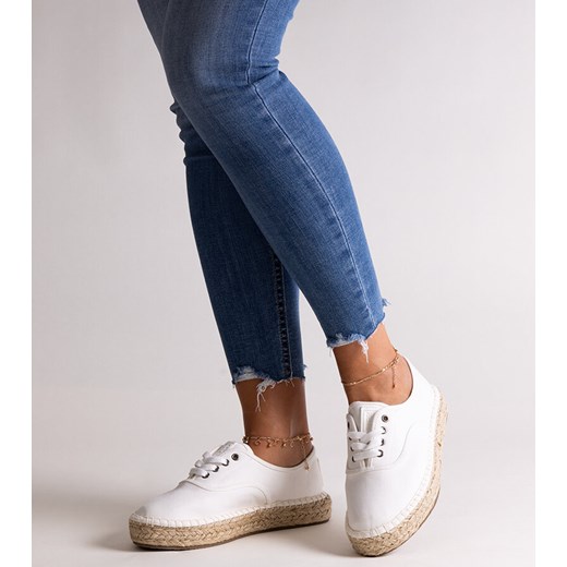 Białe espadryle Big Star LL274833 101 ze sklepu gemre w kategorii Espadryle damskie - zdjęcie 173461937