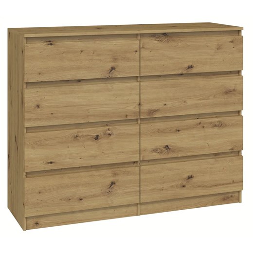 Komoda na ubrania dąb artisan 120 - Lonix ze sklepu Edinos.pl w kategorii Komody - zdjęcie 173464037