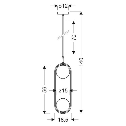Lampa wisząca do sypialni mosiądz - K062-Esme Lumes One Size Edinos.pl
