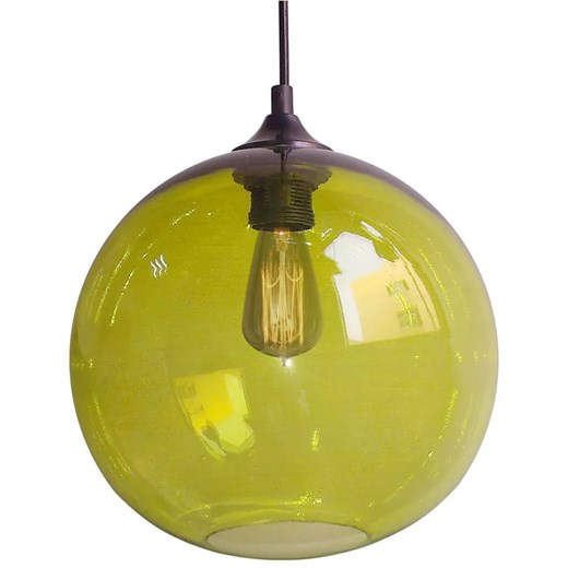 Lampa nad stół z okrągłym zielonym kloszem - 2X Z45 G5-N28 ze sklepu Edinos.pl w kategorii Lampy wiszące - zdjęcie 173464719