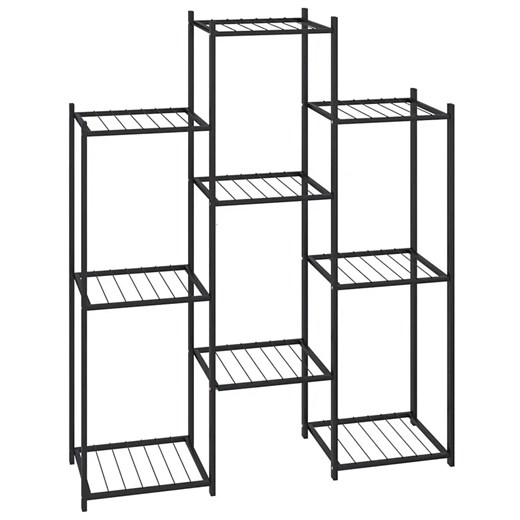 Czarny metalowy kwietnik w stylu loft - Krombi 6X Elior One Size Edinos.pl