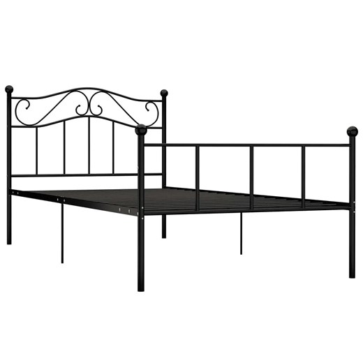 Czarne loftowe metalowe łóżko 90x200 cm - Fiosa ze sklepu Edinos.pl w kategorii Łóżka i materace - zdjęcie 173465058