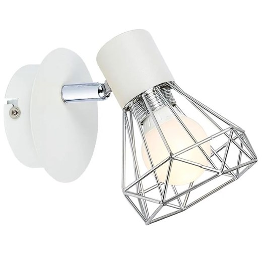 Biały metalowy kinkiet - K522-Gemon Lumes One Size Edinos.pl