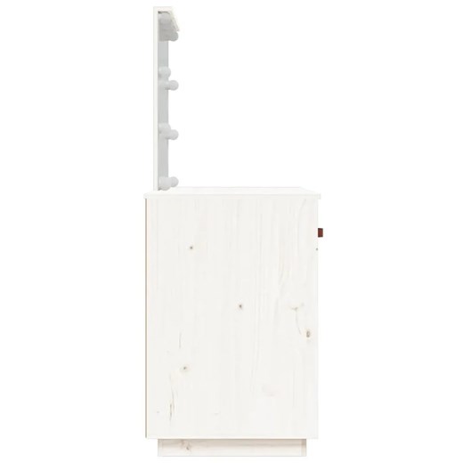 Biała drewniana toaletka z lustrem podświetalnym - Fienna Elior One Size Edinos.pl