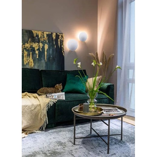 Biały okrągły metalowy kinkiet 20 cm - A476-Izor Lumes One Size Edinos.pl