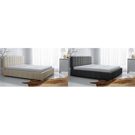 Łóżko tapicerowane Metro 2X 200x200 - 44 kolory Elior One Size Edinos.pl