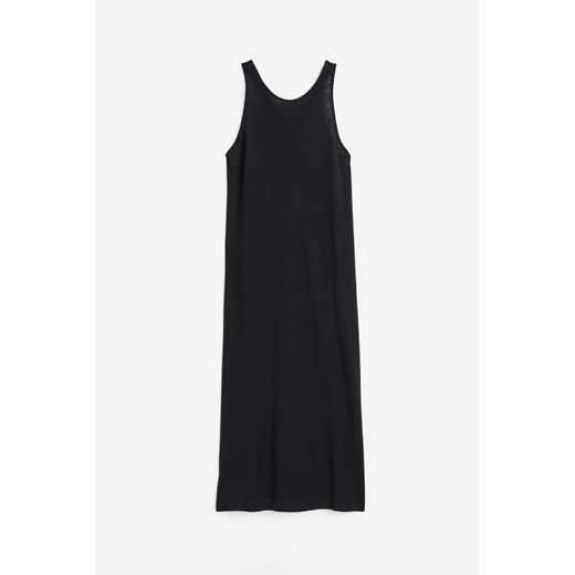 H & M - Sukienka z domieszką lnu - Czarny ze sklepu H&M w kategorii Sukienki - zdjęcie 173466388
