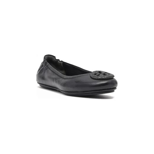 TORY BURCH Skórzane baleriny Minnie Travel Ballet Pave ze sklepu Gomez Fashion Store w kategorii Balerinki - zdjęcie 173468797