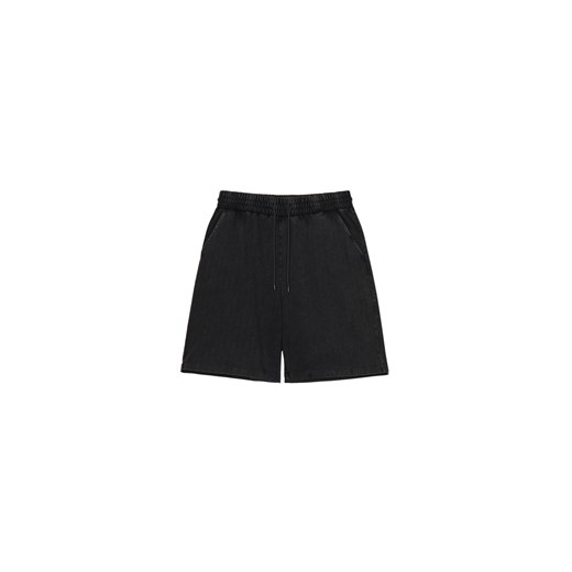 Cropp - Czarne szorty imitujące denim - czarny ze sklepu Cropp w kategorii Spodenki męskie - zdjęcie 173469069