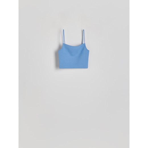 Reserved - Crop top - niebieski Reserved XS Reserved