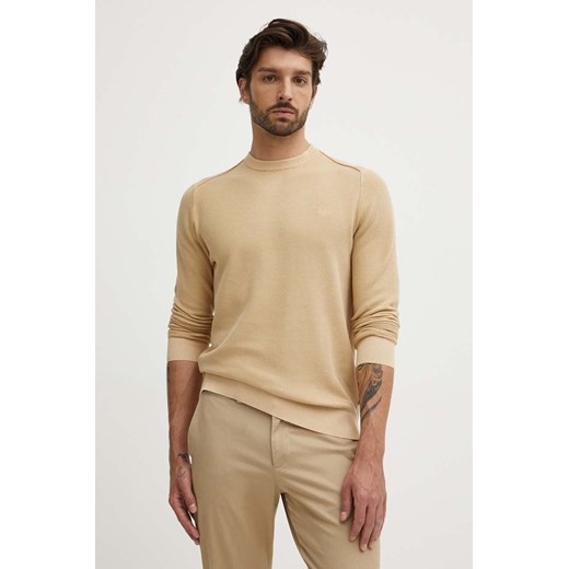 Pepe Jeans sweter bawełniany CRAIG kolor beżowy  PM702441 ze sklepu ANSWEAR.com w kategorii Swetry męskie - zdjęcie 173472987